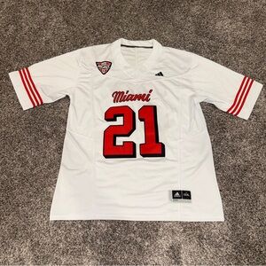 2024-2025 Adidas Miami Ohio RedHawks #21 White Embroidered Sewn Jersey 3XL XXXL